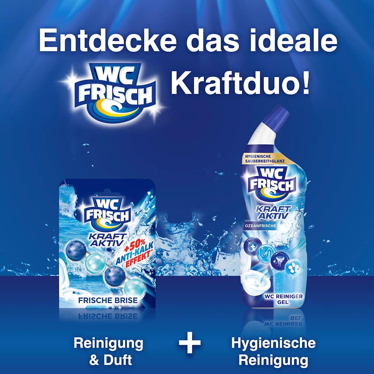 Gel nettoyant WC fraîcheur océan, 750 ml