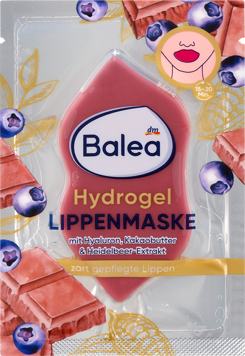 Masque à lèvres au beurre de cacao et aux myrtilles, 1 pc