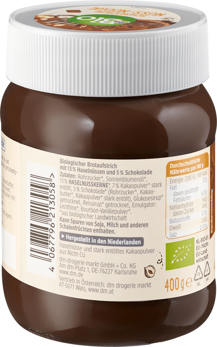 Crème au chocolat noisettes-nougat, 400 g