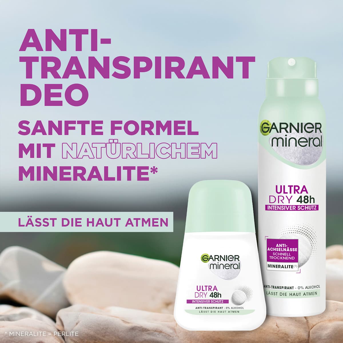 Déodorant spray anti-transpirant Mineral Ultra Dry 48h, 150 ml