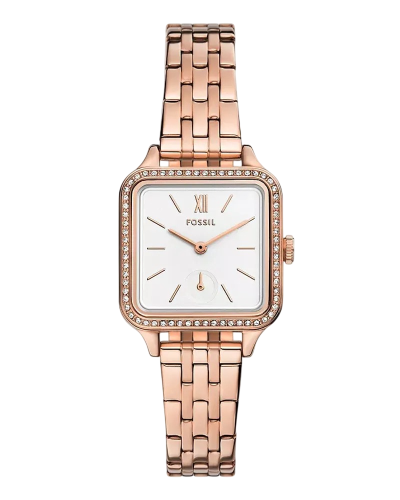 Montre Colleen 3 aiguilles en acier inoxydable couleur or rose