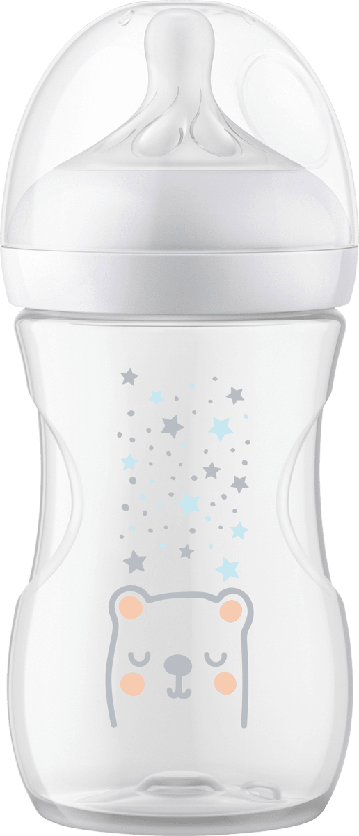 Biberon Natural Response AirFreeVentil blanc/ours, dès la naissance, 260ml, 1pc