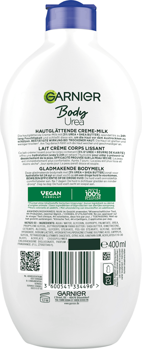 Lait corporel lissant, 0,4 l