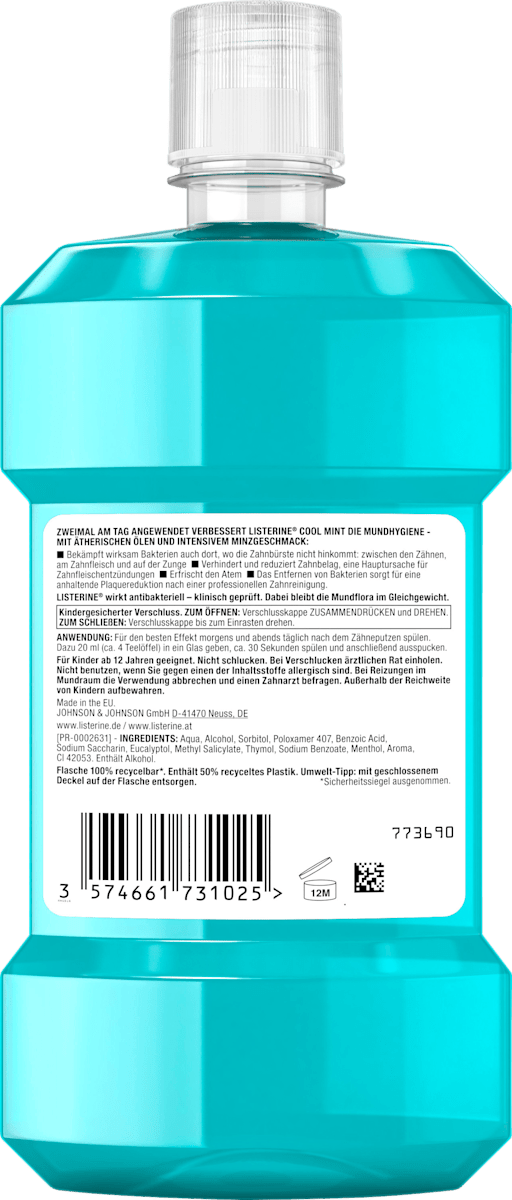 Bain de bouche Cool Mint, 500 ml