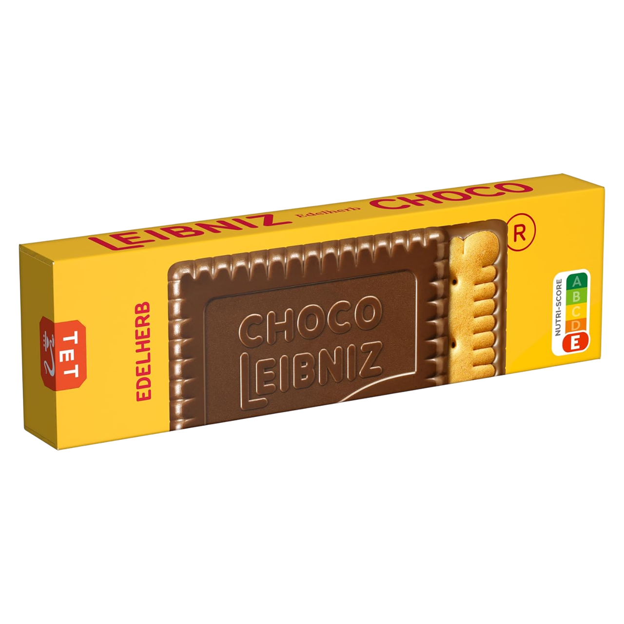 LEIBNIZ Choco Edelherb, 125 g, biscuits au beurre croustillants enrobés de chocolat noir (1 x 125 g)
