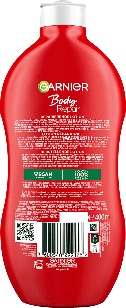 Lotion pour le corps Body Repair, 400 ml
