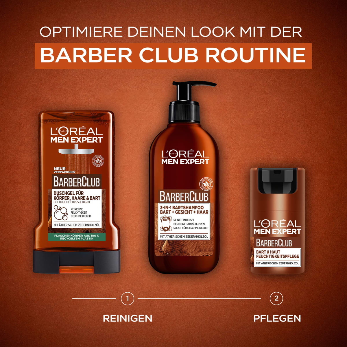 Gel douche Barber Club 3in1, 250 ml