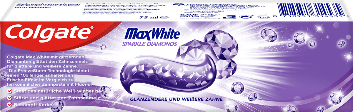 Dentifrice Max White Sparkle Diamonds, 75 ml
