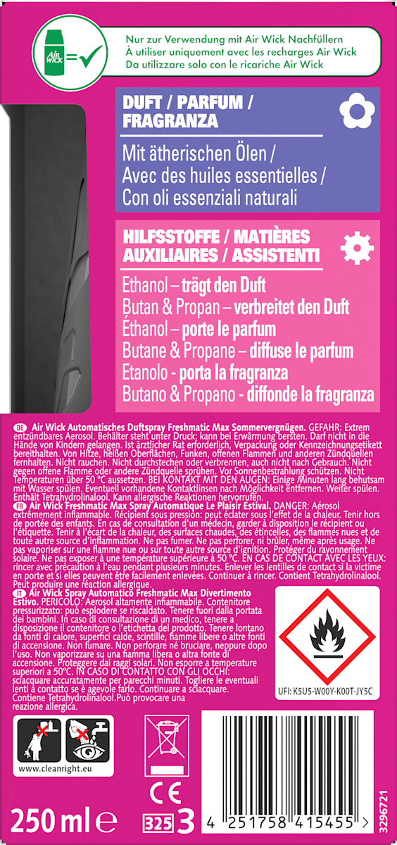 Désodorisant Freshmatic Plaisir d'été Starterset, 1 pce