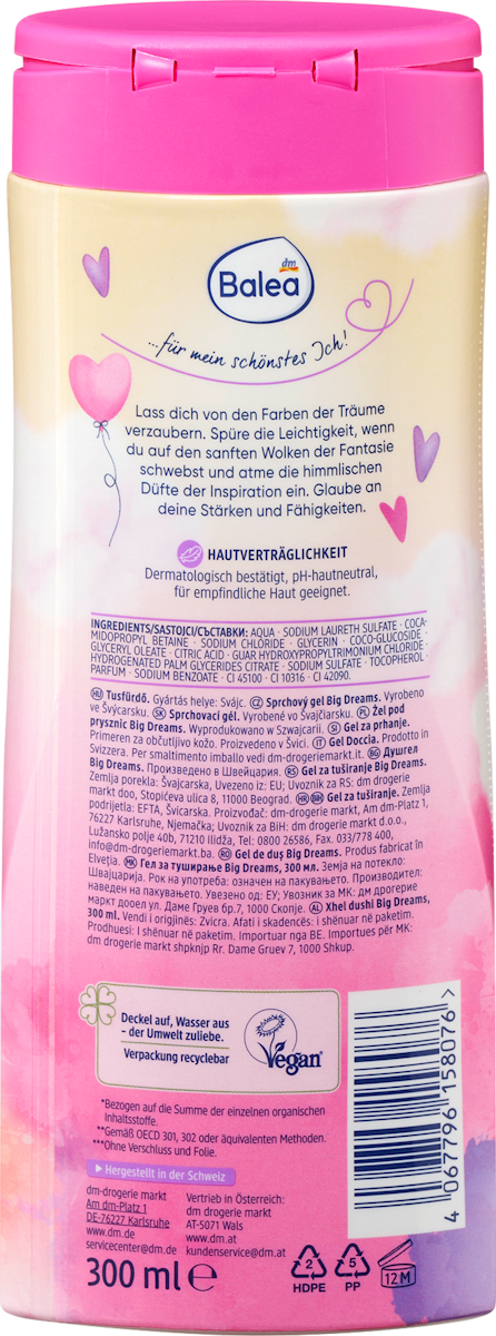 Gel douche Big Dreams, 300 ml
