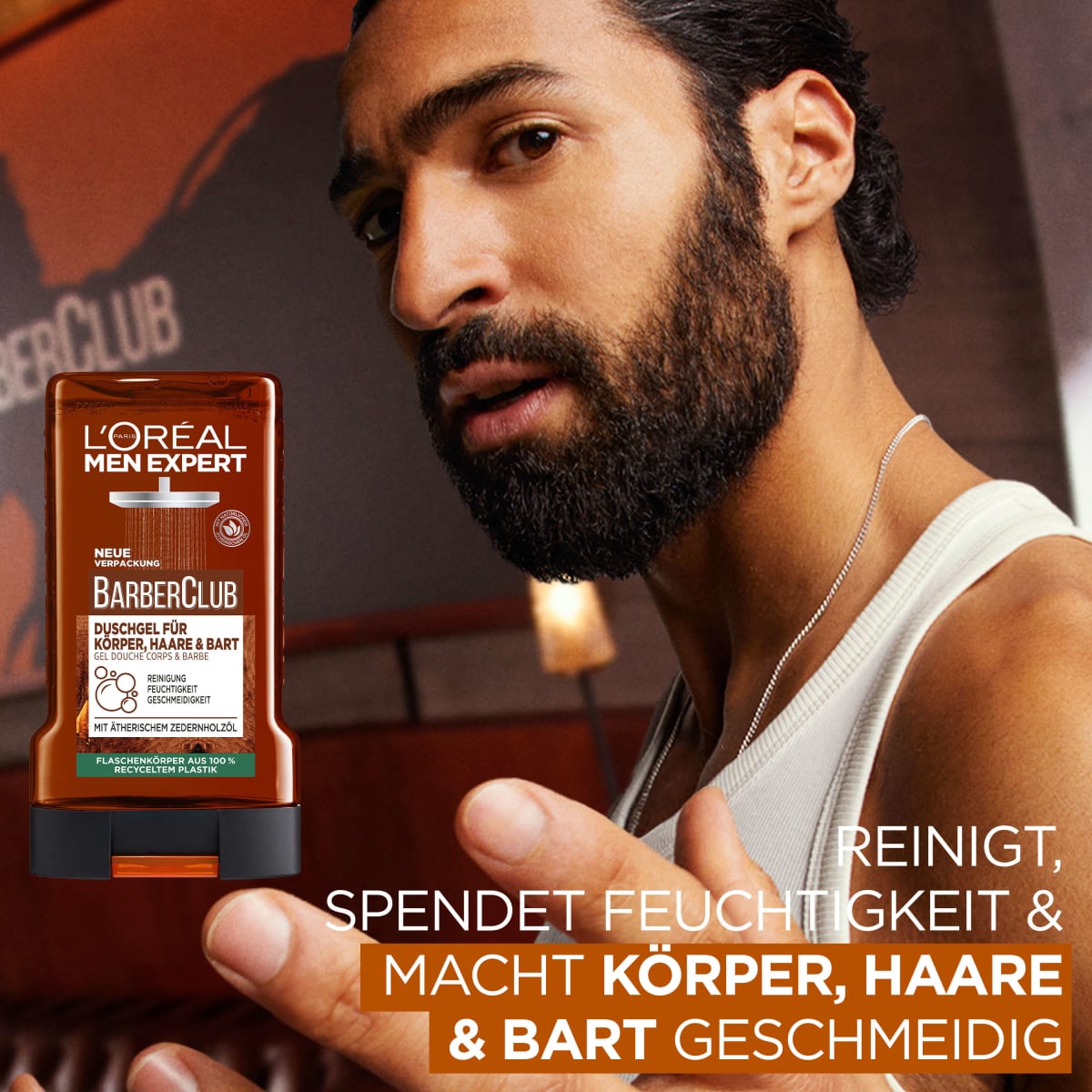 Gel douche Barber Club 3in1, 250 ml