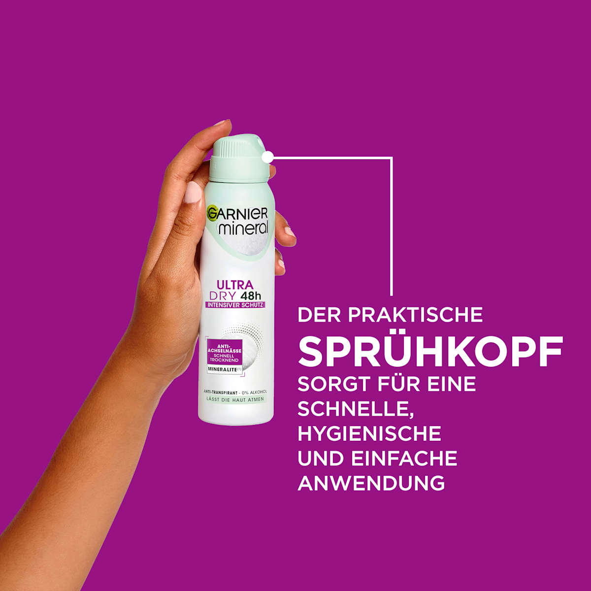 Déodorant spray anti-transpirant Mineral Ultra Dry 48h, 150 ml