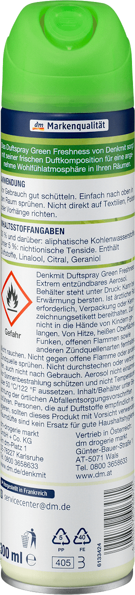 Spray parfumé Green Freshness, 300 ml