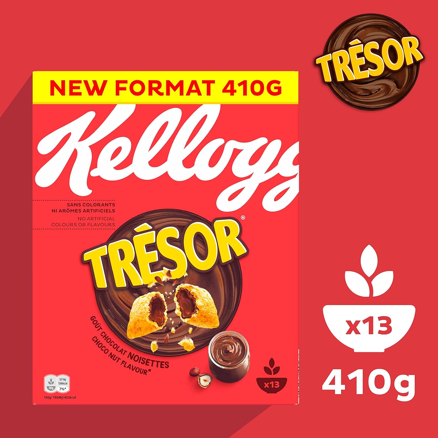 Tresor Choco Nougat avec coussin de céréales croustillant 410 g