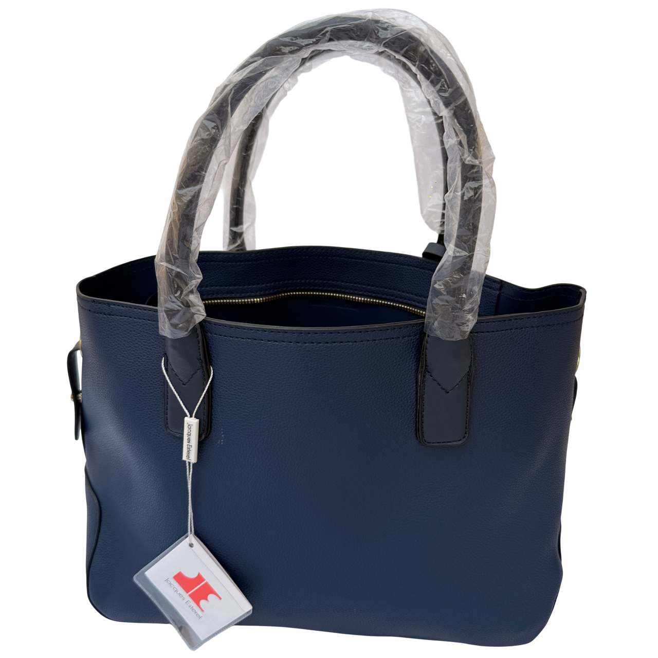Sac bleu nuit en cuir Jacques Esterel