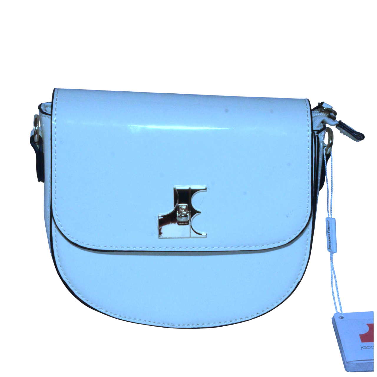 Sac à main verni blanc élégant – Jacques Esterel