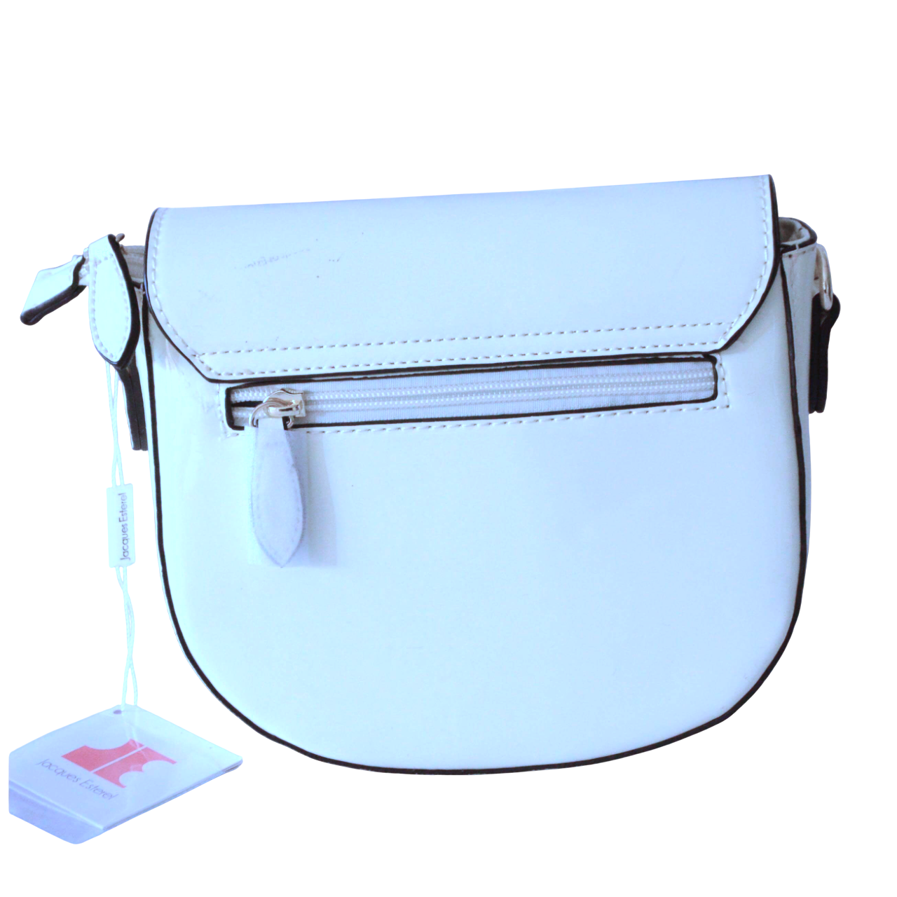 Sac à main verni blanc élégant – Jacques Esterel