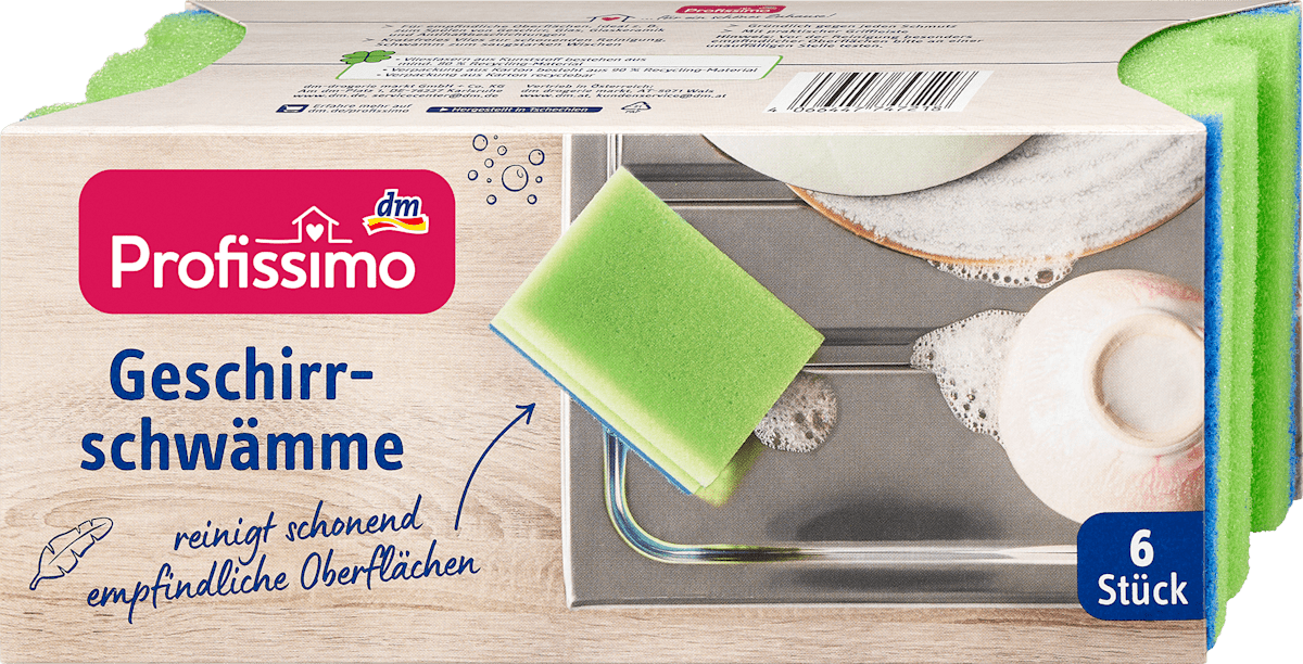 Éponges à vaisselle, 6 pièces