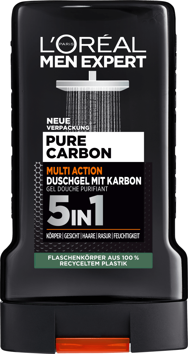 Gel douche Pure Carbon avec carbone, Multi Action 5in1, 250 ml