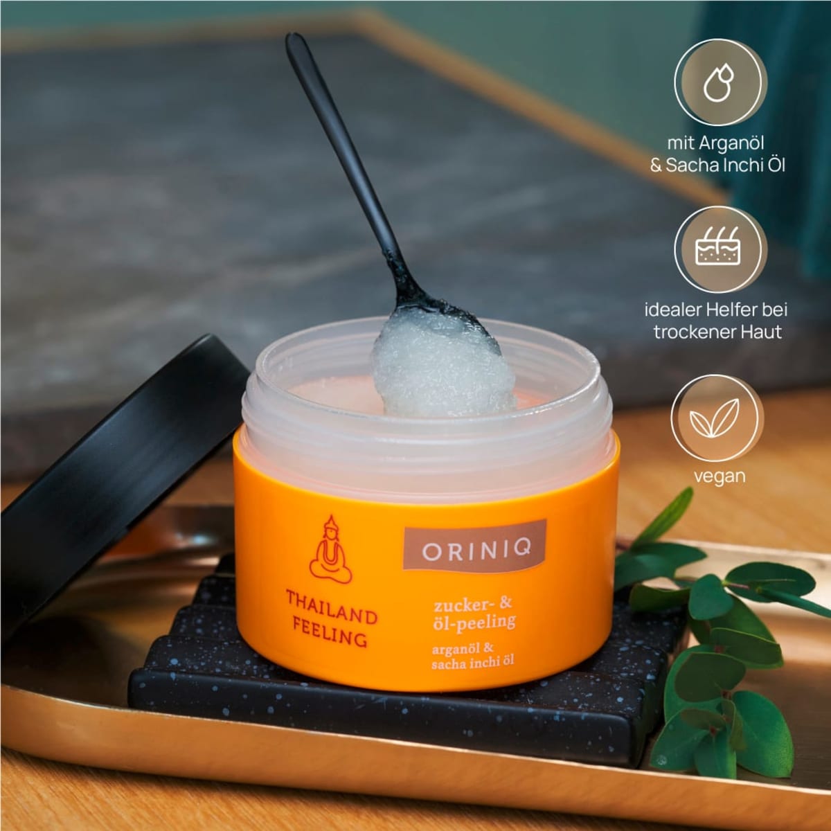 Exfoliant corporel Thailand Feeling Sucre, huile d'argan & sacha inchi, 250 g