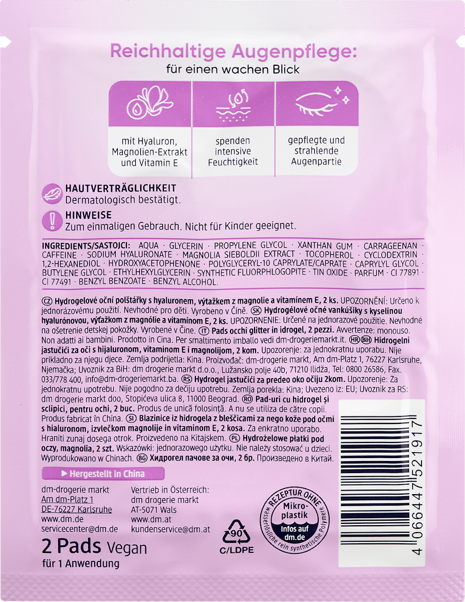 Paupières hydrogel scintillantes (1 paire), 2 pces