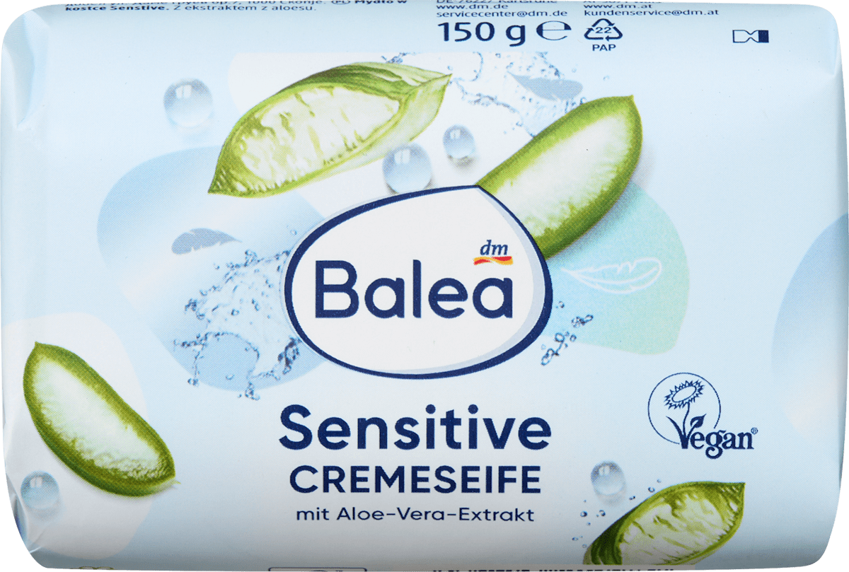 Savon en pain, savon crème Sensitive, 150 g