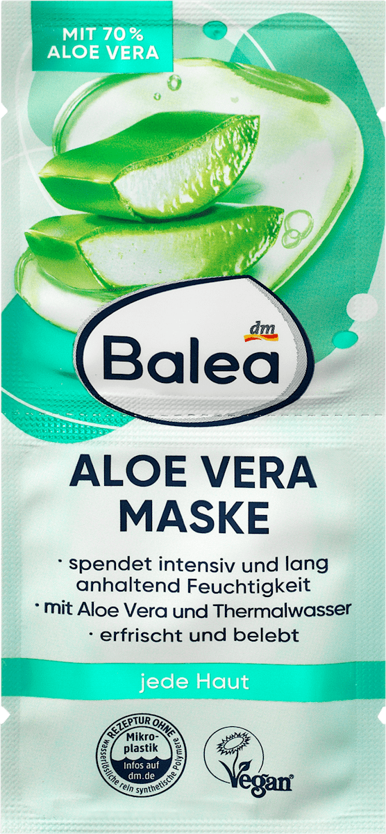Masque visage à l'aloe vera (2x8 ml), 16 ml