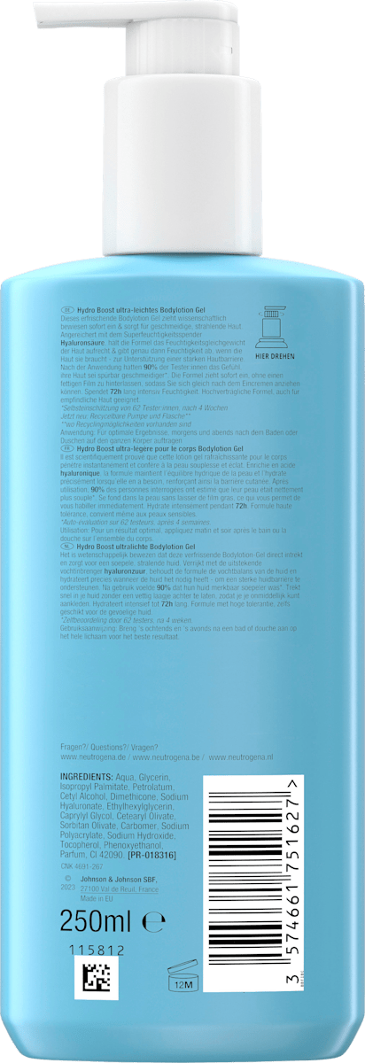 Lotion corporelle Gel Hydro Boost, 250 ml