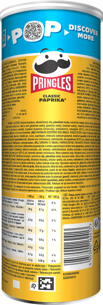 Pringles Chips Classic Paprika 165g
