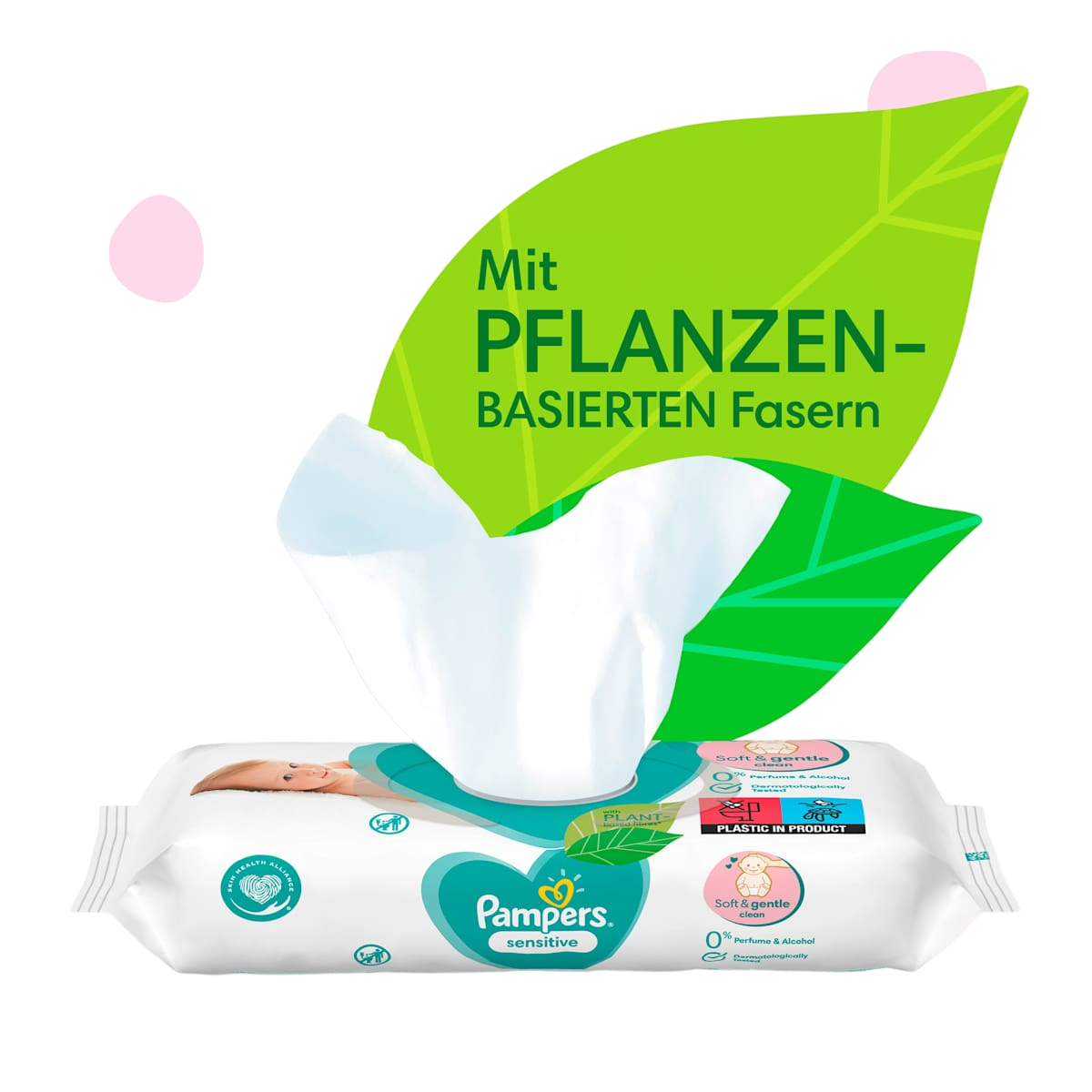 Lingettes humides sensitives (15x80 pces), paquet avantageux, 1.200 pces