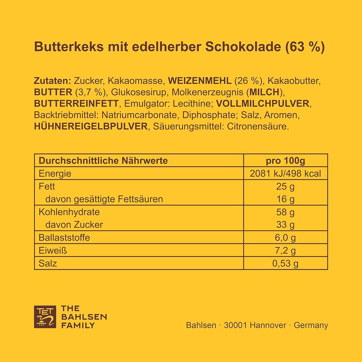 LEIBNIZ Choco Edelherb, 125 g, biscuits au beurre croustillants enrobés de chocolat noir (1 x 125 g)