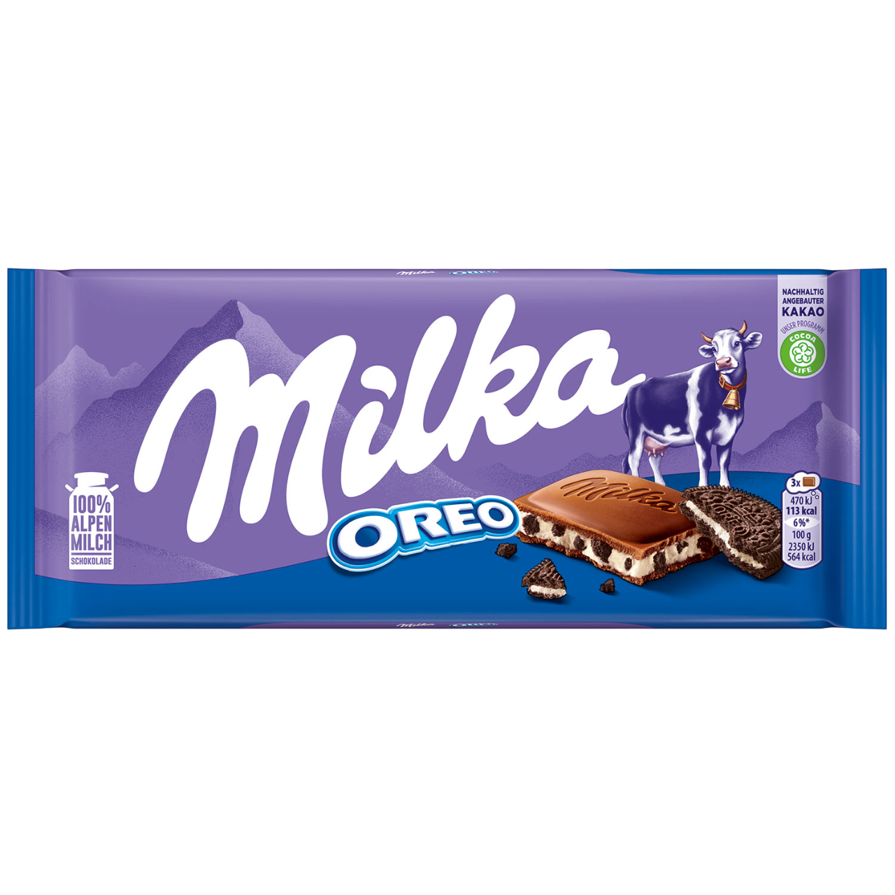 Milka Oreo Tablette de Chocolat Lait  100g