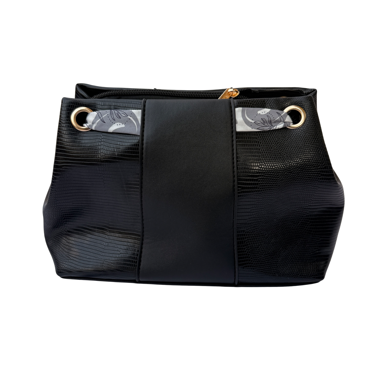 Femmes Mode 2Pcs Set PU cuir Sac portés main + Sac Bandoulière FemmeMain Femme Mode Sac Fourre Tout - Noir
