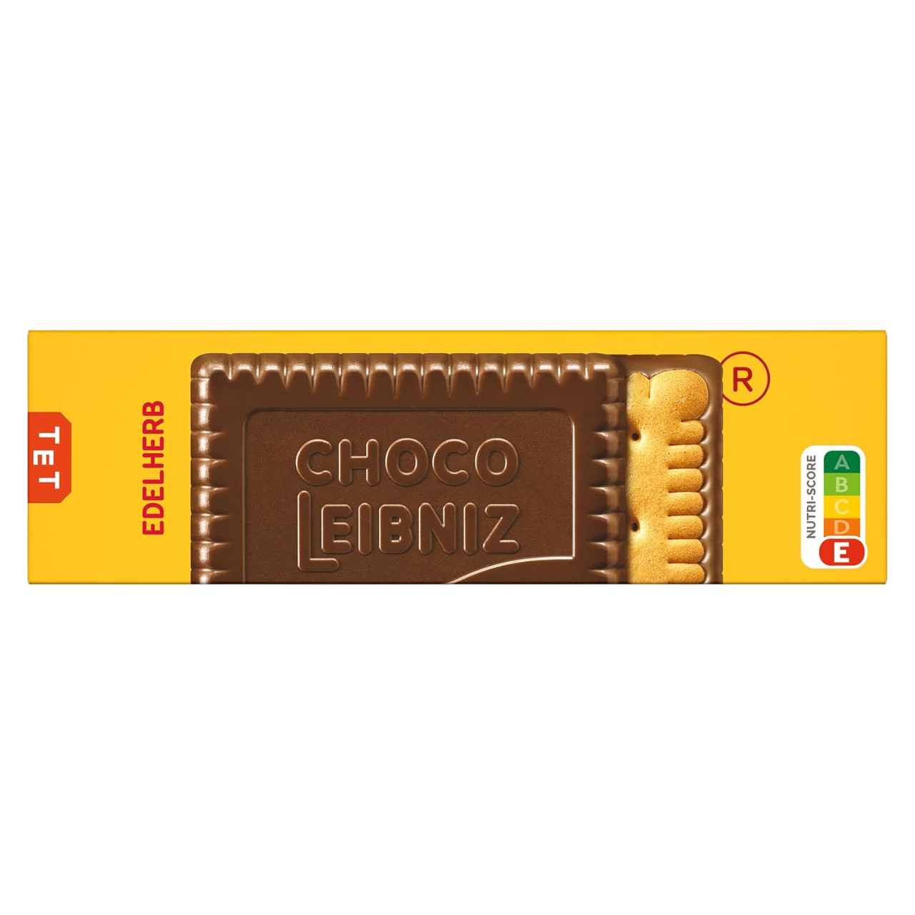 LEIBNIZ Choco Edelherb, 125 g, biscuits au beurre croustillants enrobés de chocolat noir (1 x 125 g)